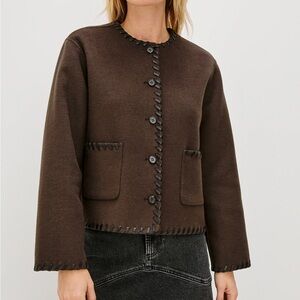 Rails Brown Jacket with Black Trim